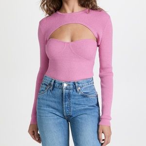 WAYF strapless sweater set